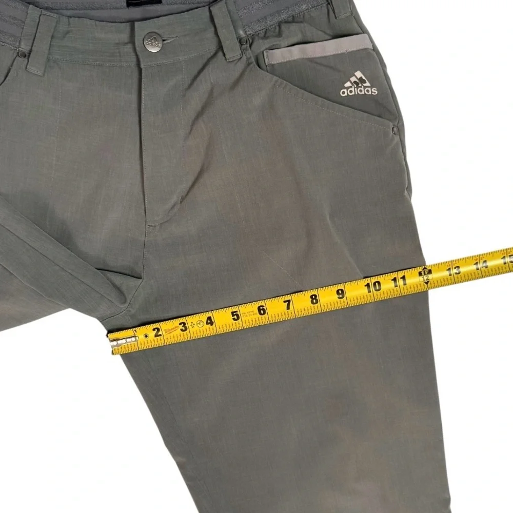 Adidas Golf Pants Mens 30x32 Gray Stretch Performance Flat Front Casual 5 Pocket